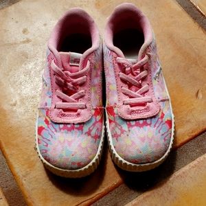 Little girl Pumas tye dyed